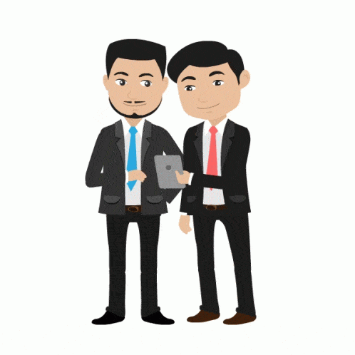 How Animation Services Can Take Your Brand to the Next Level 1 | Promoshin Two business men wearing suits looking at a clipboard and talking and nodding in agreement