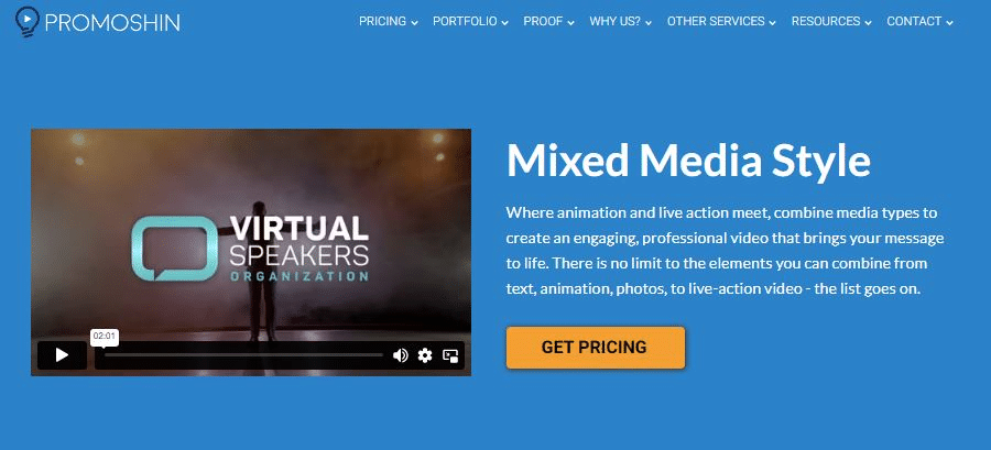 a screenshot of Mixed Media Style from Promoshin's website
